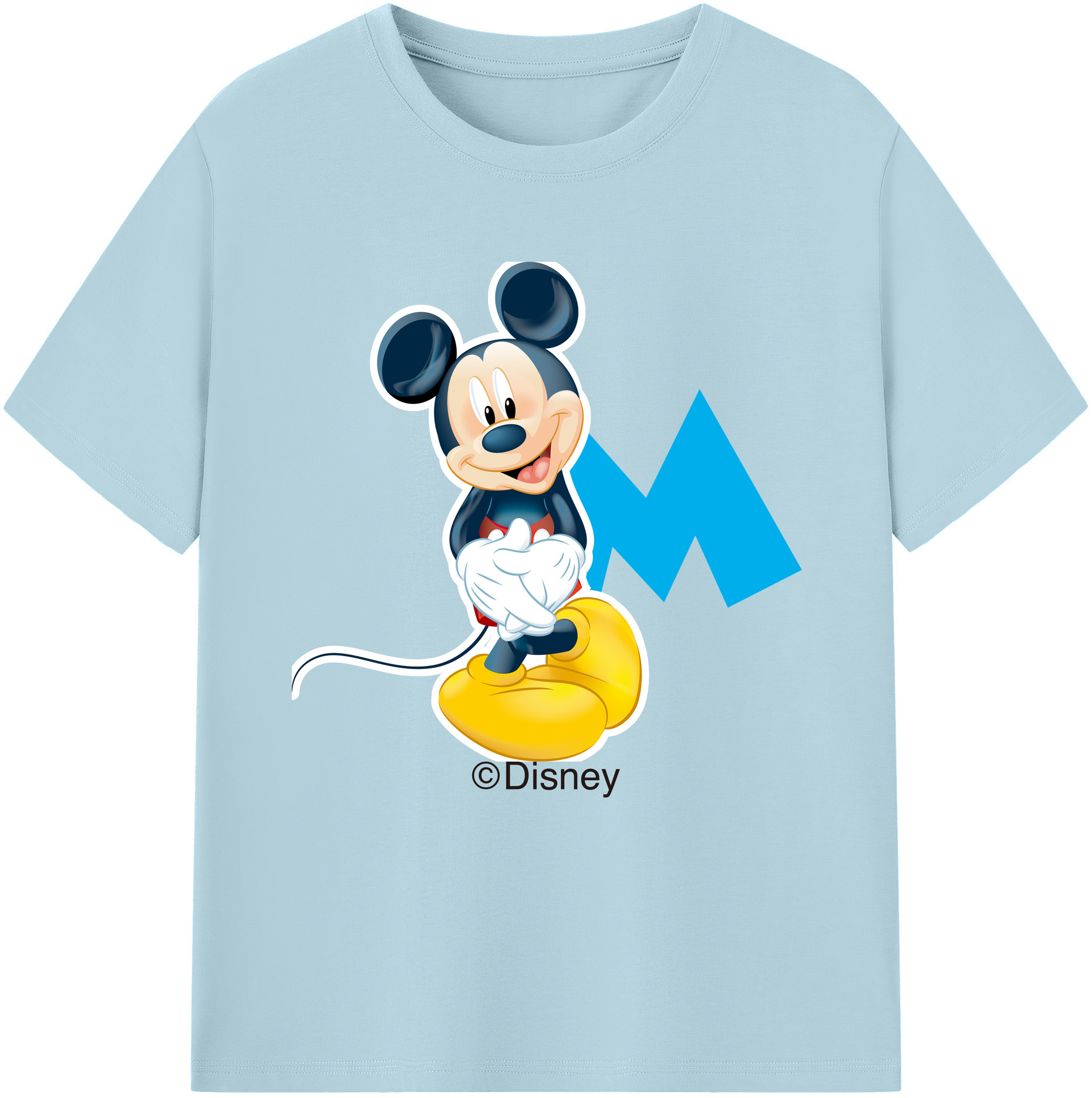 （画像用） ミッキーマウス Mickey Mouse 綿100％半袖Tシャツ（フロントプリント）